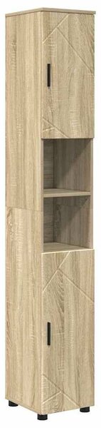 VidaXL Fürdőszoba bútor szett 4 db Sonoma tölgy 35 x 30 x 192 cm