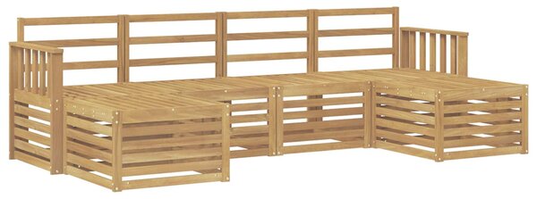 VidaXL Kültéri kanapé szett 5 pcs Fehér 249 x 122,5 x 73 cm
