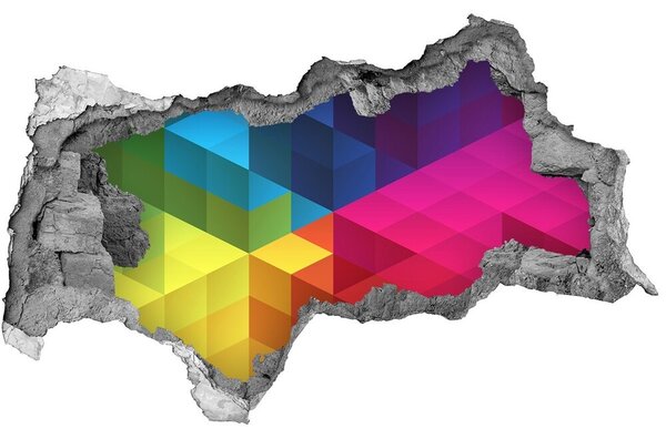 3d lyuk fal dekoráció Geometriai háttér
