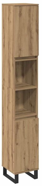 VidaXL Fürdőszoba bútor szett 3 pcs Barna 30 x 30 x 180 cm Faanyag