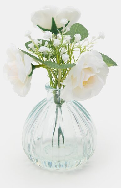 Sinsay - Dekoratív virágok üvegvázában - fehér