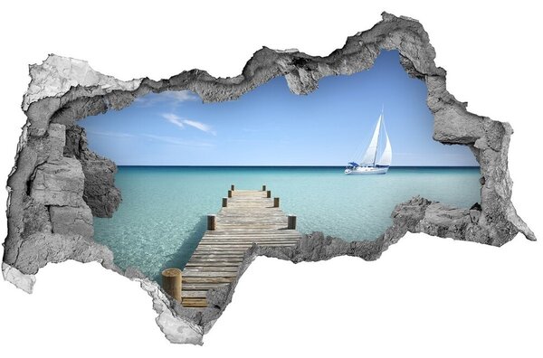 3d lyuk fal dekoráció Fából készült móló