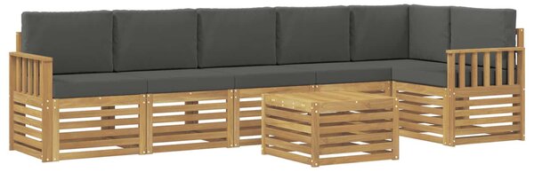 VidaXL Kültéri kanapé szett 7 pcs Fehér és Antracitszürke