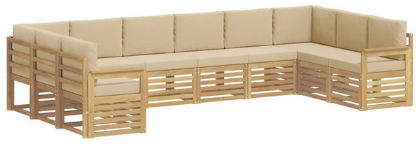 VidaXL Kültéri kanapé szett 7 pcs Fehér és bézs 363 x 187,5 x 73 cm