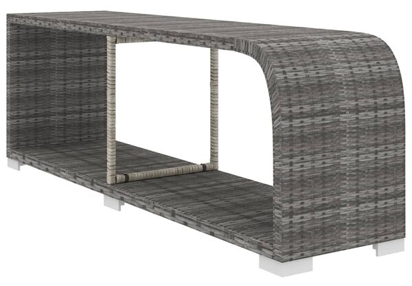 VidaXL 8 részes szürke polyrattan kerti bútorszett párnákkal