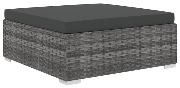 VidaXL 8 részes szürke polyrattan kerti bútorszett párnákkal