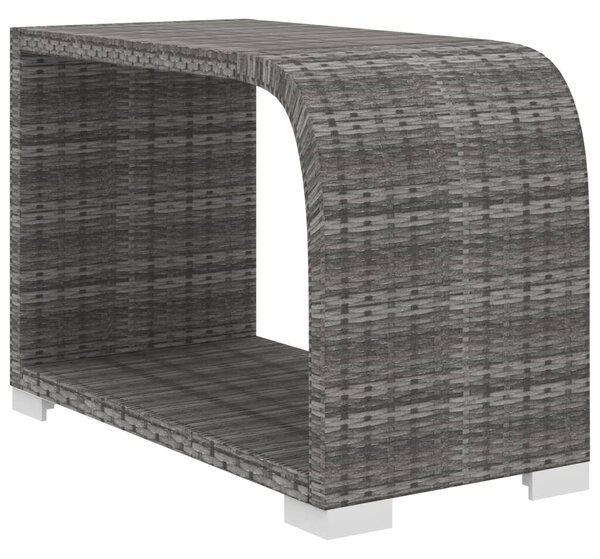 VidaXL 8 részes szürke polyrattan kerti bútorszett párnákkal