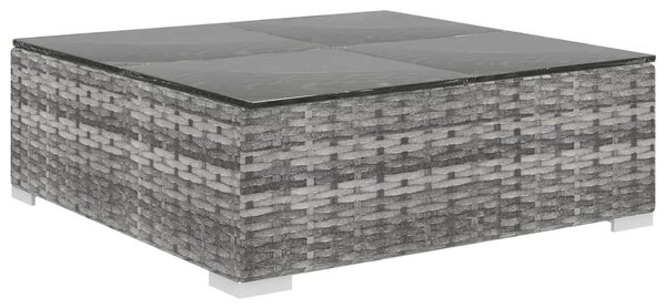 VidaXL 8 részes szürke polyrattan kerti bútorszett párnákkal
