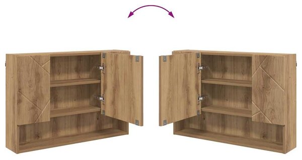 VidaXL Fürdőszoba bútor szett 2 pcs kézműves tölgy 76.5 x 35 x 64 cm
