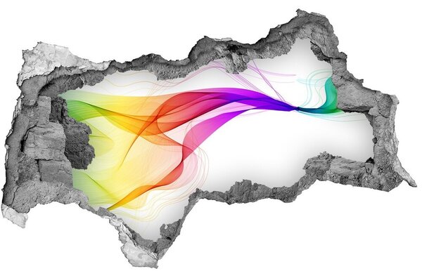 3d lyuk fal dekoráció Színes absztrakció
