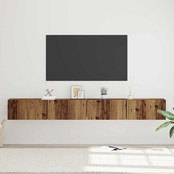 VidaXL TV szekrény garnitúra 4 pcs Régi fa 60 x 30 x 30 cm Faanyag