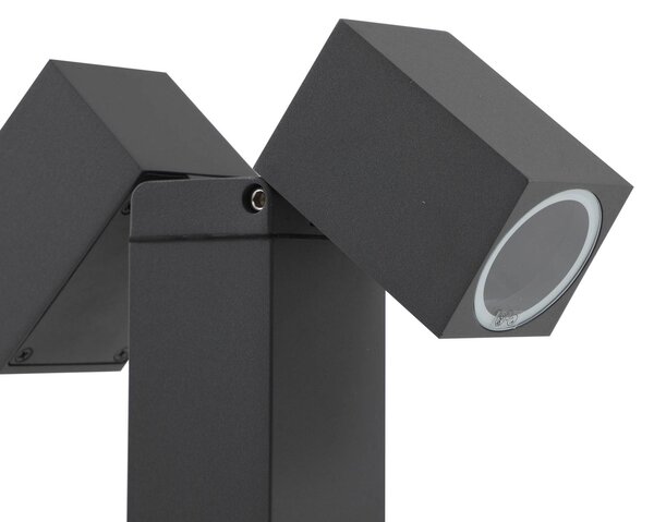Lindby Othil ösvényvilágítás, 2-lámpás, 80 cm, antracit, fém, dimmelhető, Alu / szürke / cink, Alumínium, Modern