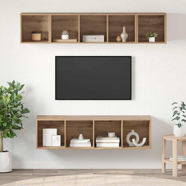 VidaXL TV szekrény garnitúra 4 pcs Artisan tölgy Faanyag