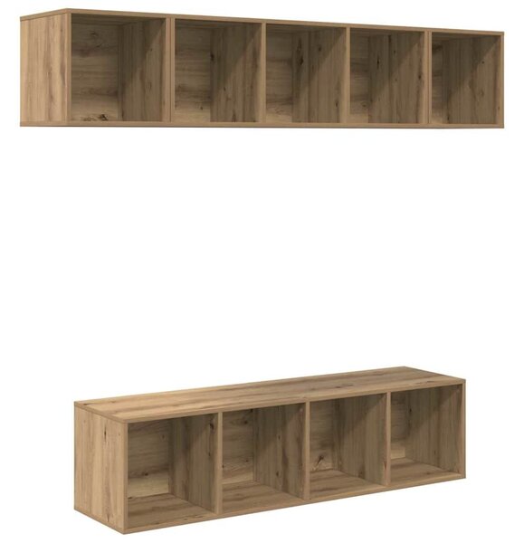 VidaXL TV szekrény garnitúra 4 pcs Artisan tölgy Faanyag