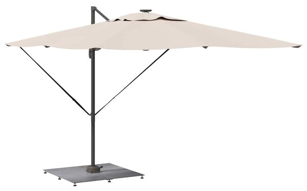 VidaXL Napernyőtalp Sötétszürke fára emlékeztető 100 x 100 x 4 cm Acél
