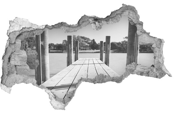 3d lyuk fal dekoráció Fából készült móló