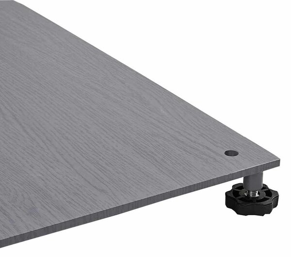 VidaXL Napernyőtalp Sötétszürke fára emlékeztető 100 x 100 x 4 cm Acél