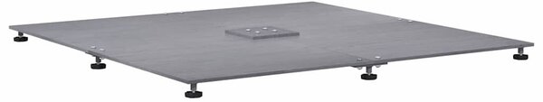 VidaXL Napernyőtalp Sötétszürke fára emlékeztető 100 x 100 x 4 cm Acél