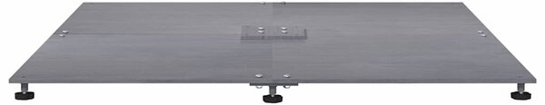 VidaXL Napernyőtalp Sötétszürke fára emlékeztető 100 x 100 x 4 cm Acél