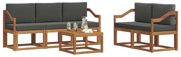 VidaXL Kültéri kanapé szett párnával 6 pcs Természetes és antracit