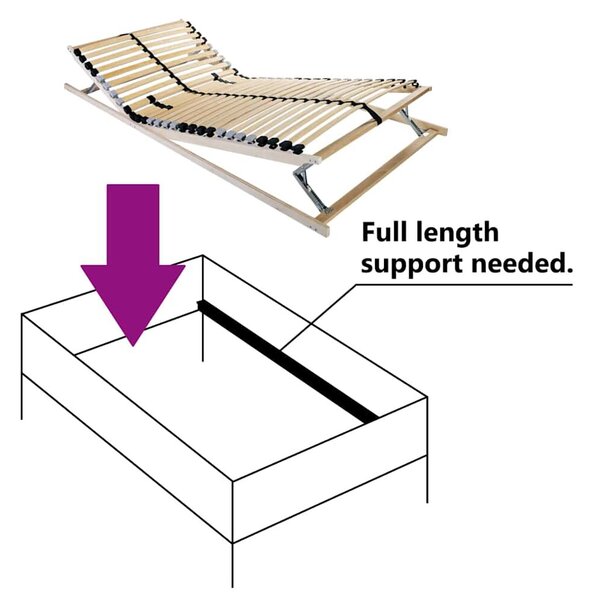 VidaXL Lécalap fejtámlával Barna 70 x 190 cm Tömör bükkfa