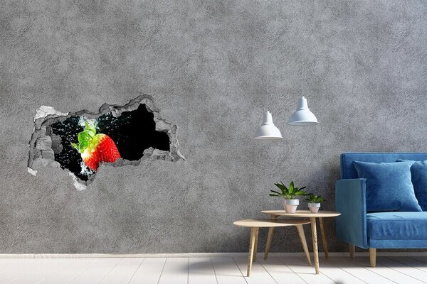 3d lyuk fal dekoráció Eper víz alatt