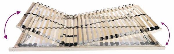 VidaXL Lécalap fejtámlával Barna 70 x 190 cm Tömör bükkfa
