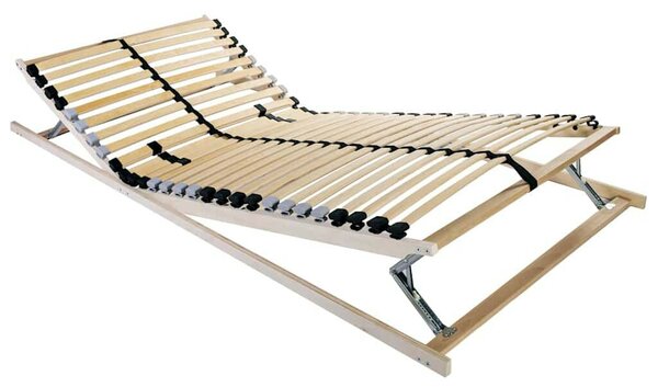 VidaXL Lécalap fejtámlával Barna 70 x 190 cm Tömör bükkfa