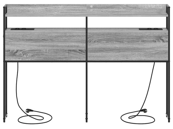 VidaXL Fejtámla LED -es lámpákkal Szürke sonoma 150 cm Faanyag