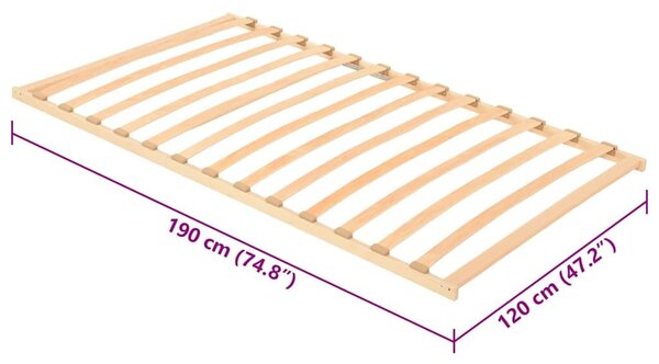 VidaXL Lécalap Barna 120 x 190 cm Tömör bükkfa