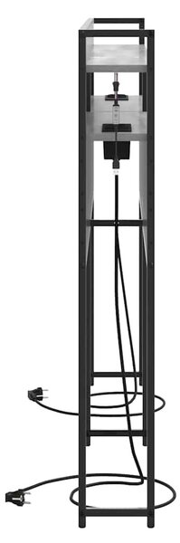 VidaXL Fejtámla LED -es lámpákkal Szürke sonoma 150 cm Faanyag
