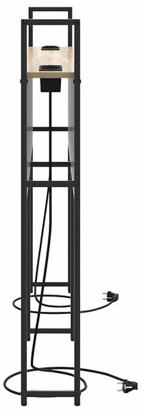 VidaXL Tárolós Fejtámla Töltő Állomással sonoma tölgy 150 cm Faanyag