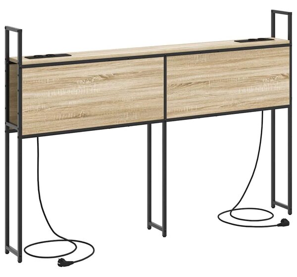 VidaXL Tárolós Fejtámla Töltő Állomással sonoma tölgy 150 cm Faanyag