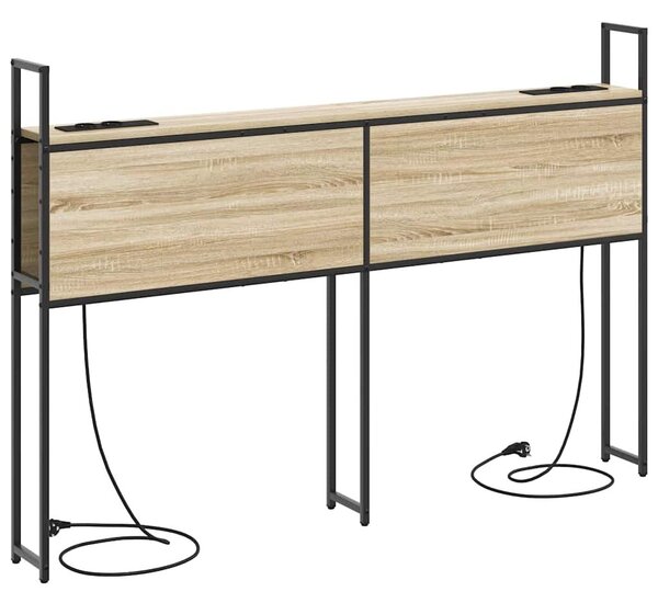 VidaXL Tárolós Fejtámla Töltő Állomással sonoma tölgy 150 cm Faanyag