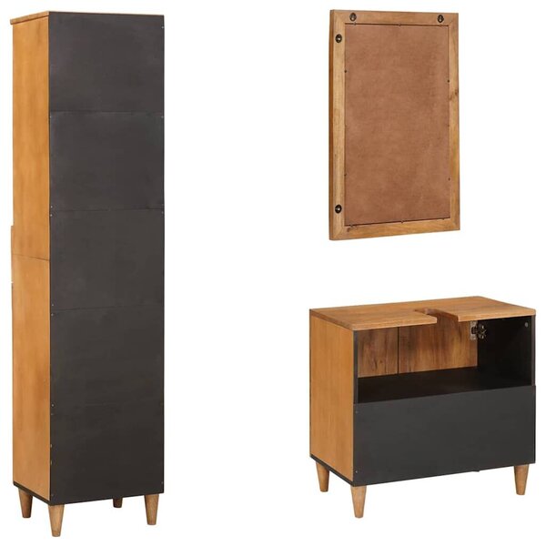 VidaXL Fürdőszoba bútor szett fiókkal 3 pcs Barna 38 x 33 x 160 cm