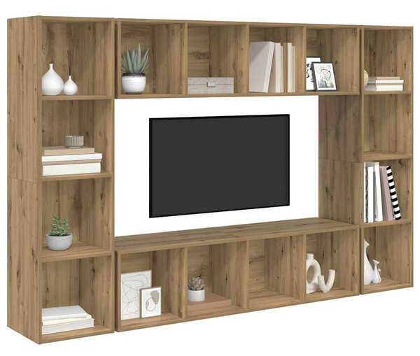 VidaXL TV szekrény garnitúra 4 pcs Barna 37 x 37 x 142,5 cm Faanyag