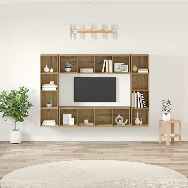 VidaXL TV szekrény garnitúra 4 pcs Barna 37 x 37 x 142,5 cm Faanyag