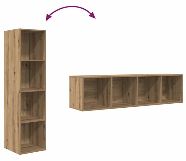 VidaXL TV szekrény garnitúra 2 pcs Barna 37 x 37 x 142,5 cm Faanyag