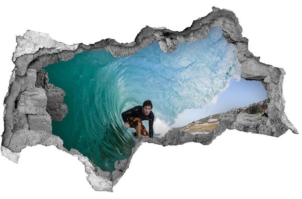3d-s lyukat fali matrica Surfer a hullám