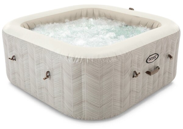 INTEX Chevron Deluxe S2 Felfújható Jacuzzi – 4 személyes, sósvizes rendszerrel (28446)