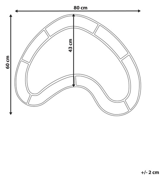 Falitükör BOUVRON 80 cm 60 cm Színes