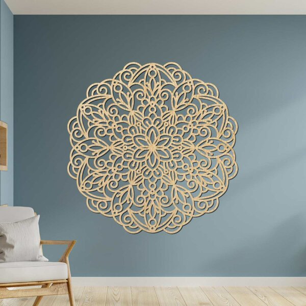 Fából készült mandala, falfestmény | TERRONY