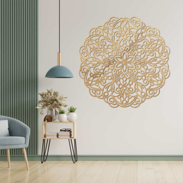 Fából készült mandala, falfestmény | TERRONY
