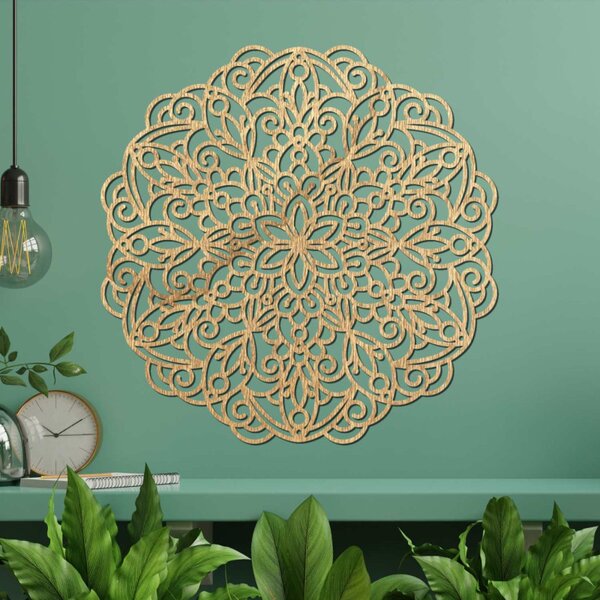 Fából készült mandala, falfestmény | TERRONY