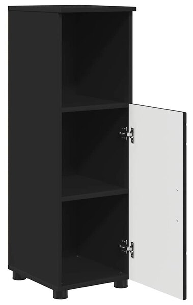VidaXL Fürdőszoba bútor szett 3 pcs Fekete 76.5 x 35 x 64 cm Faanyag