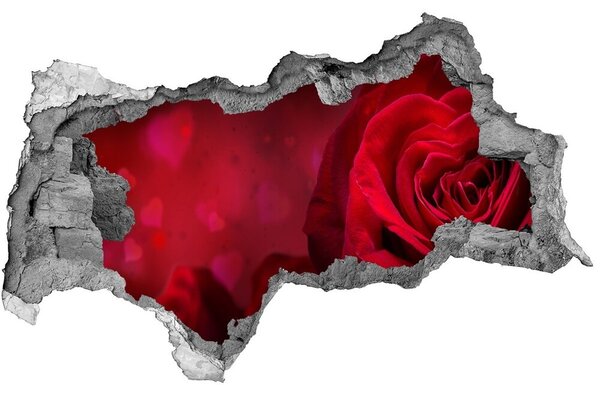 3d-s lyukat fali matrica Vörös rózsa szív