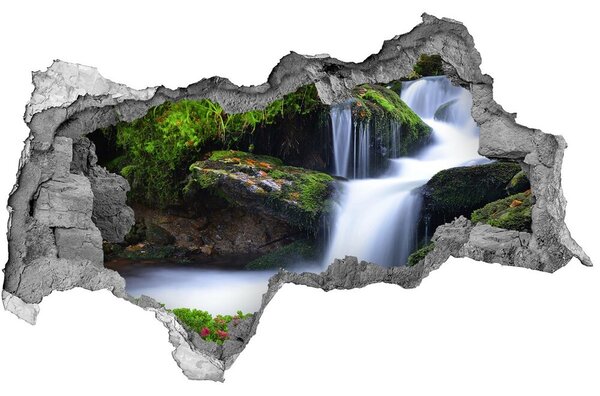 3d-s lyukat fali matrica Vízesés az erdőben