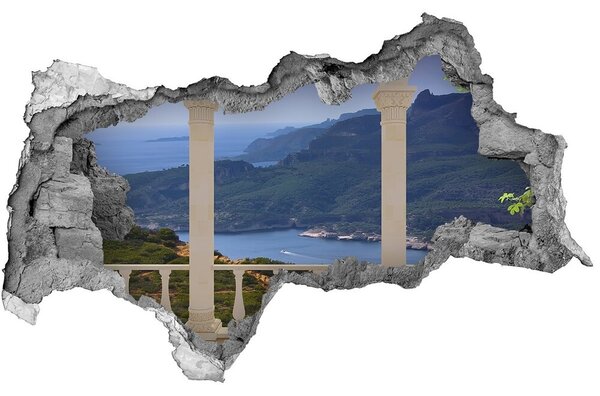 3d-s lyukat fali matrica Kilátás nyílik az öbölre