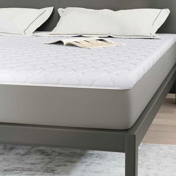 VidaXL Kókusz Topper Fehér 180 x 200 cm Jacquard szövet