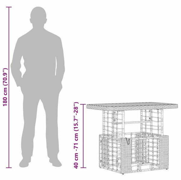 VidaXL Kert étkező szett párnával 3 pcs Természetes és Fehér